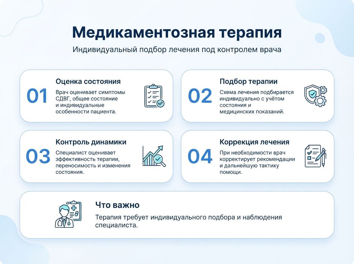 Лечение СДВГ в Бежецке у детей и взрослыхинфографика